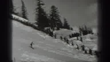 Washington USA (1940): Slalom Sports Person Sliding On A Slope Covered By Snow In