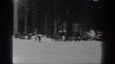 Washington USA (1940): Man Skiing At High Speed In A Day With Great Conditions For