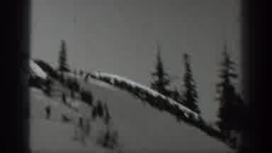 Washington USA (1940): Skiing Down Slope Showing Snow And Trees