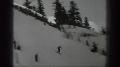 Washington USA (1940): Ski-Jumper Entertains Crowd Of Onlookers At Winter Sports