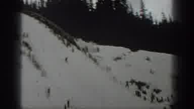 Washington USA (1940): Sledding Down A Hill