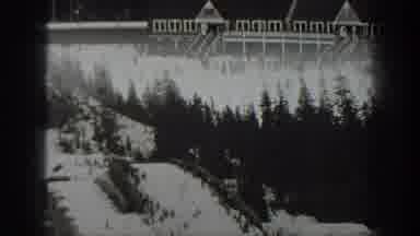 Washington USA (1940): People Skiing At A Ski Resort