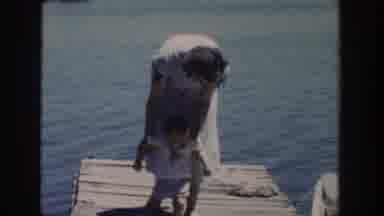Wisconsin USA (1953): Family Reunited With Their Children In A Lake And Fishing