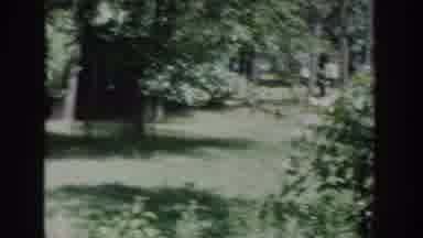 Wisconsin USA (1953): Old Footage Of A Lake Side Garden With Built Garden Items