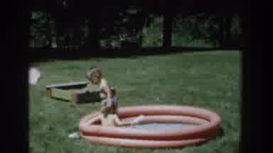 Wisconsin USA (1953): The One Baby Was Playing With Ring Ball With A Girl Baby In