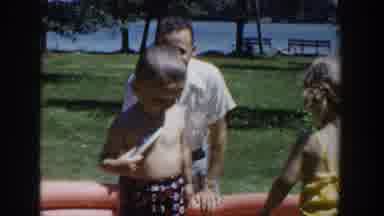 Wisconsin USA (1953): Staying Cool In A Pool On A Hot Summer Day