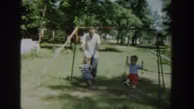 Wisconsin USA (1953): Childhood Memories, Swing Set, Country House Swing, Family