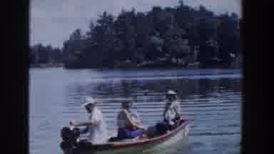 Wisconsin USA (1953): The Three Peoples Are Going On The Boat In The Lake