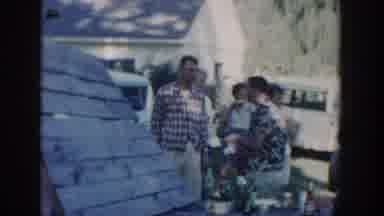 Wisconsin Dells Wisconsin USA (1954): 1950s Family And Friends Have Bbq During
