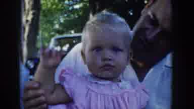 Wisconsin Dells Wisconsin USA (1954): Babies Waving At Camera While Being Jiggles
