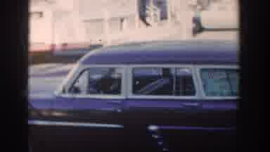 Wisconsin Dells Wisconsin USA (1954): Vintage Grainy Footage Of A Old School Car