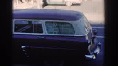 Wisconsin Dells Wisconsin USA (1954): Older Model Hearse Car Parked Along Roadside
