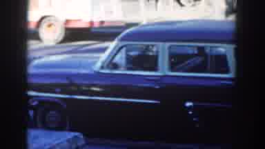 Wisconsin Dells Wisconsin USA (1954): Vehicles Are Standing On The Road Near Some