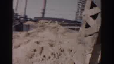 Grand Rapids Michigan USA (1956): Views Of Multicolored Fence At Construction Site