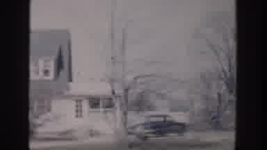 Grand Rapids Michigan USA (1956): People Walking In Neighborhood Large White House