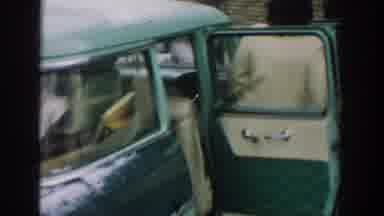 Michigan USA (1957): Family Movies In Winter Outside Modest Home, Baby In Moms