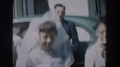 Michigan USA (1957): Wedding Of My Niece With Our Neighbor In Front Of The Church