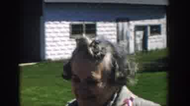 Michigan USA (1957): Older Ladies Outside Of A Small House In The Front Patio