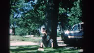 Michigan USA (1957): Family Together On A Beautiful Sunny Day On The Lawn Of Their