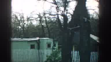 Wisconsin USA (1957): Slow Home Video Pan Of Property Showing Home And Old Mobile