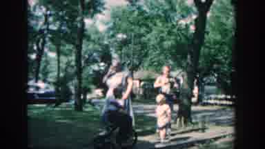 Wisconsin USA (1957): A Family Getting Ready For A Nice Day At The Park