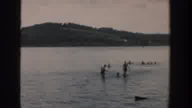 Wisconsin USA (1957): Some People Both In A River And Enjoy That Place