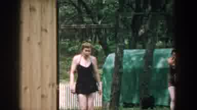 Wisconsin USA (1957): People Bathing At Lake House