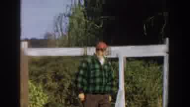 Michigan USA (1958): One Gentleman Walking Through The Road To Go Somewhere And