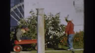 Michigan USA (1958): Mid Century Home Video Of Little Boys Playing With Wagon And