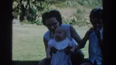 Michigan USA (1958): Baby Playing Garden And Mother Take Care Of Baby