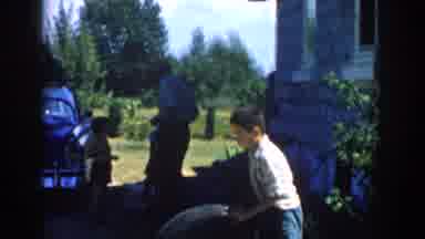 Michigan USA (1958): White Family On A Farm Leaving To Go Back To The Home In