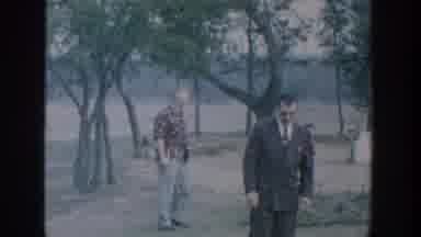 Michigan USA (1958): People Walking In The Park On A Sunny Day, Well Dressed There