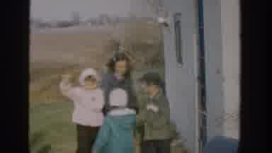 Michigan USA (1958): Lots Of Children Coming Out Of School With The Parents