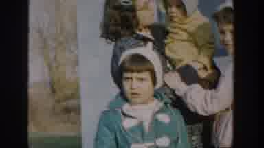 Michigan USA (1958): Family In The Old Days Watching Father Fix A Window