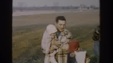 Michigan USA-1958: Family With Children In Rural Field