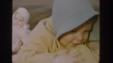 Michigan USA (1958): Family Video Of Babies Playing Outside With Mom On A Cold Day