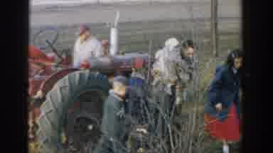 Michigan USA (1958): Farm Kids Helping With The Tractor