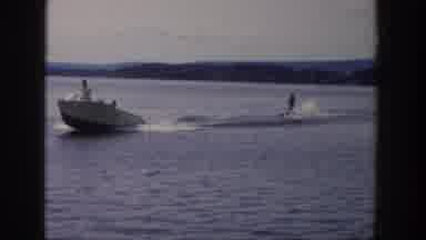 Wisconsin USA (1958): Boat On The Water Pulling A Water Skier