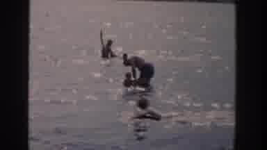 Wisconsin USA (1958): Pool No Waves Kids Enjoying Sunny Day Swimming