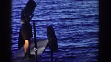 Wisconsin USA (1958): Boy Catching Fish Off Of Small Dock