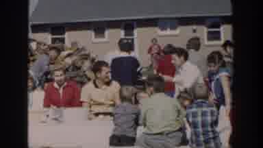 Wisconsin USA (1958): People Sitting At Tables Drinking During Festive Outdoor
