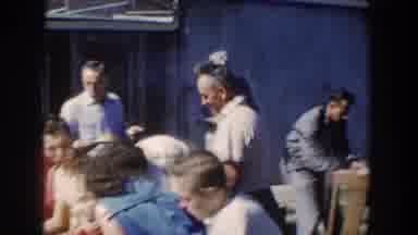 Wisconsin USA (1958): Everybody Eating On The Table One Man Going To Tell Secret