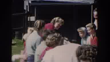Wisconsin USA (1958): A Backyard Barbeque With A Multigenerational Group Of Family