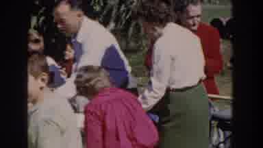 Wisconsin USA (1958): A Gathering Of People Enjoying Food Outdoors In Connection