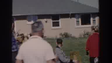 Wisconsin USA (1958): Peoples Are Watching A Show In The House Backyard