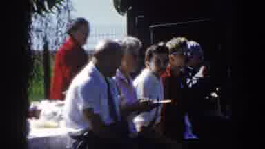 Wisconsin USA (1958): People At A Gathering Sitting Down Eating And Talking