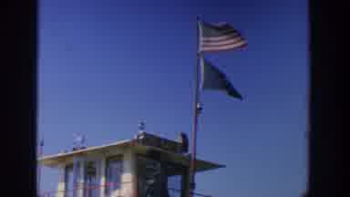 Wisconsin USA (1964): Marine Officers On The Beach Guarding From Intruders