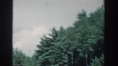Wisconsin USA (1964): View Of Trees And Cliffs While Moving Upstream On White
