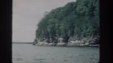 Wisconsin USA (1964): Beautiful Day At The Beach With Clear Sky And Mountains