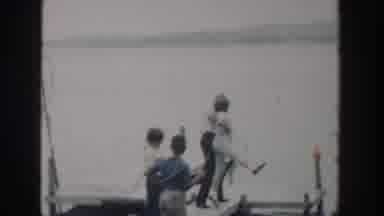 Wisconsin USA (1964): Family At The Lake When Father Pretends To Throw In Son